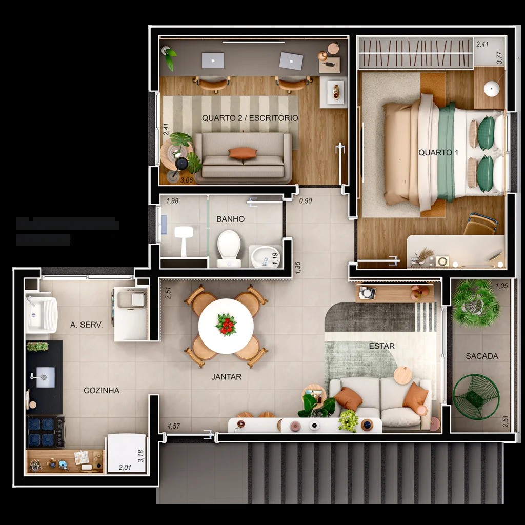 Casa, 2 quartos, 56 m² - Foto 19