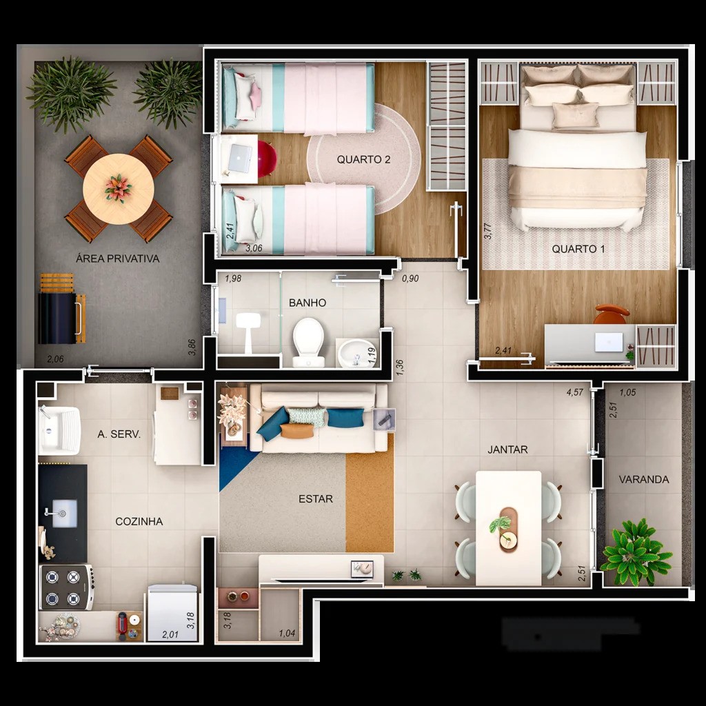 Casa, 2 quartos, 56 m² - Foto 20
